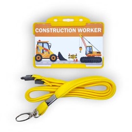 Construction Roleplay Children's Novelty ID Card & Lanyard - Builder Role play - Building Site - Pretend Play - Imaginary Play