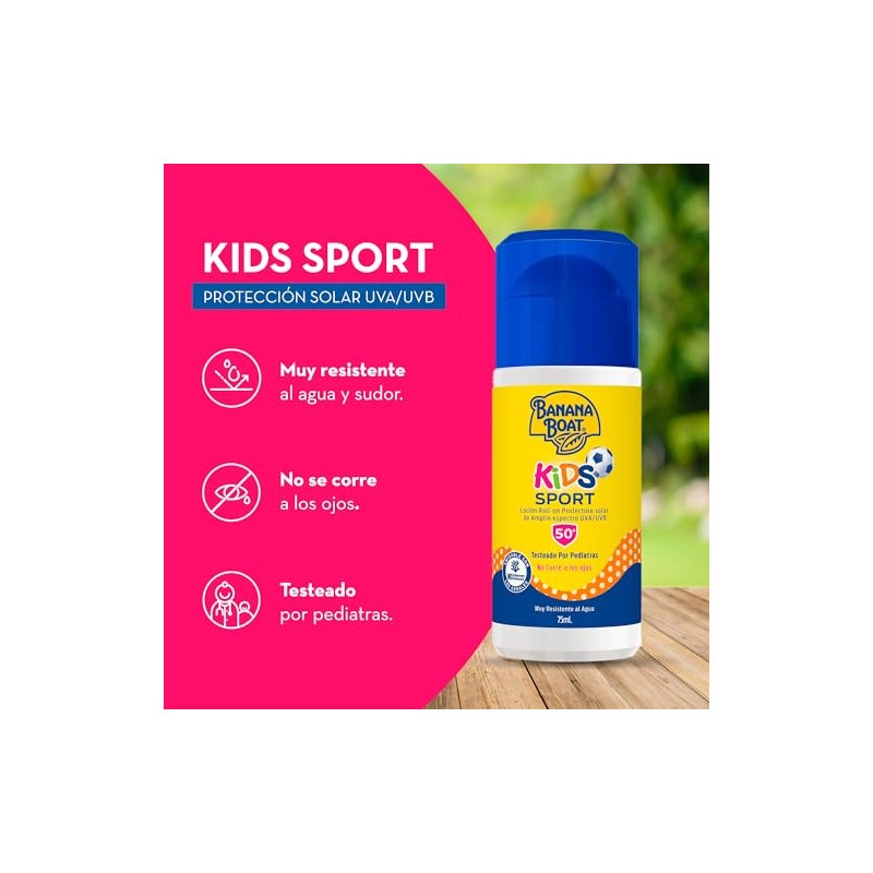 Banana Boat Kids Sport Protector Solar con Roll On 50