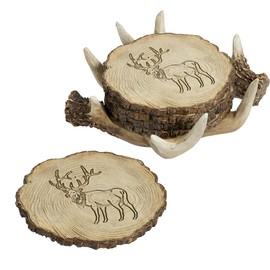 Deer Antler Coasters Set of 4, Rustic Coaster,Cabin Decor,Hunting Gifts