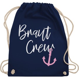 Shirtracer - Gym Bag Backpack - JGA Stag Night Women - Bride Crew - Anchor, 3 Navy Blue