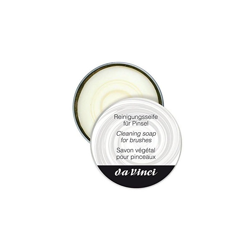 Da Vinci 4433 Series Cleaning Soap for Brushes, Bristle White/Black,