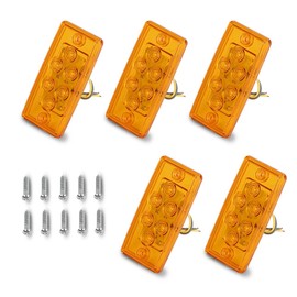 CNNELL 5Pcs LED Top Roof Running Cab Marker Light Rectangle Cab Lights 12V Fit Freightliner Century/Columbiaor or Volvo Trucks Trailers Tractors