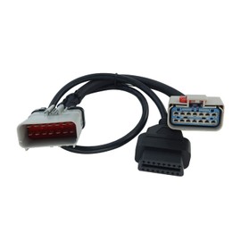 14pin RP1226 Male to 14pin RP-1226 Female to OBD2 Female Spliter Cable Splitter Cable