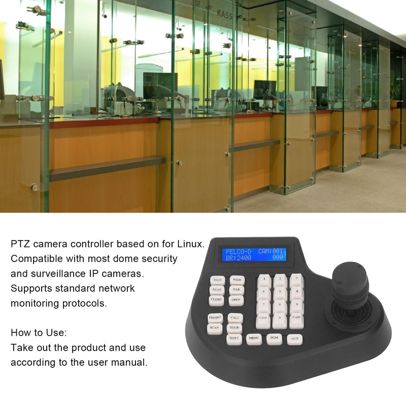 Eujgoov 2D PTZ Controller Mini Analog PTZ Camera Keyboard PTZ