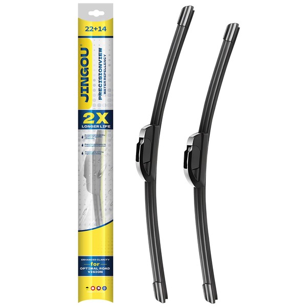 JINGOU JINGOU 22" + 14" Front Windshield Wiper Blades Compatible