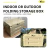 3x 50L Large Folding Collapsible Storage Bins with Lids Stackable