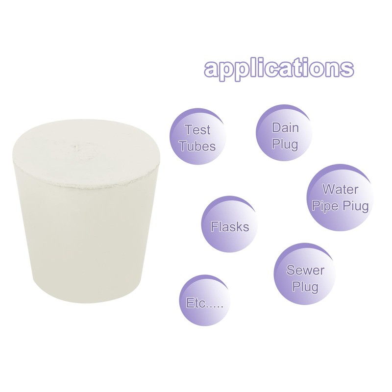 sourcing map Rubber Tapered Plug 22mm to 30mm Solid Test