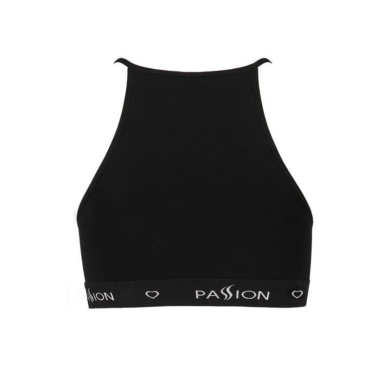 Passion Women's Mesh Smooth Sports Bra PS006, Black,M