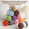 12 Pack Fluff Chenille Chunky Yarn for Crocheting Premier Puzzle