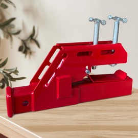 TIOYAR Clamp On Trailer Hitch Receiver Bucket Hitch Compatible with Tractor 2" Ball Mount Adapter and Deere Bobcat Bucket (Red)