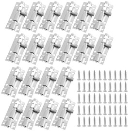 Jiozermi 20 Packs Barrel Bolt Latch, 2" Length and 1" Wide Slide Latch Lock, Stainless Steel Gate Latch with Mounting Screws
