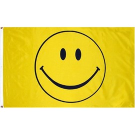 Happy Face (Smiley yellow) Flag: 3x5ft poly