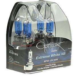 HELLA H71071382 Optilux XB Series H9 Xenon White Halogen Bulbs, 12V, 65W, 2 Pack