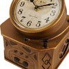 Hometime Metal Mantel Clock - Vintage Style Gramophone