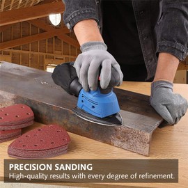 30Pcs Mouse Sanding Pads,Mouse Detail Sander Sandpaper Sanding Sheets,40/60/80/120/180/240 Grits with 5 Holes,Mouse Detail Palm Sander Pads for Mouse Sander Random Orbital Sander Sanding Discs