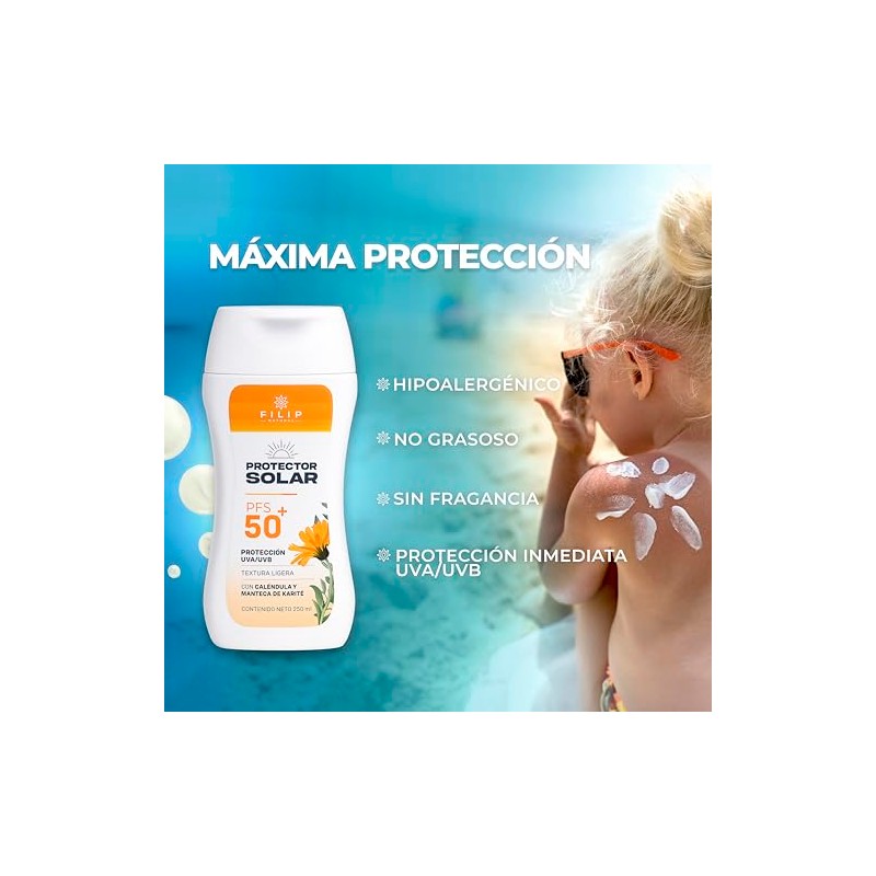 Protector Solar FPS50+ | Con Caléndula y Manteca de Karité,