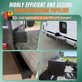 Ustinian RV Bumper Storage Tube 4" Square Cap for RV with Camper Bumper