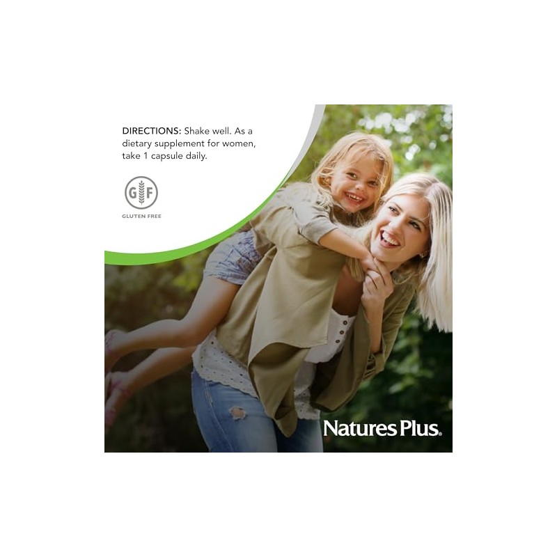 NaturesPlus GI Cápsulas probióticas naturales, para mujer, 30 cápsulas, 18