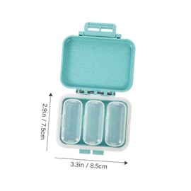 PACKOVE 2pcs Leakproof Vitamin Storage Case Compartments Portable Pill Organizer for Travel Lightweight Medication Holder for Vitamins and Tablets