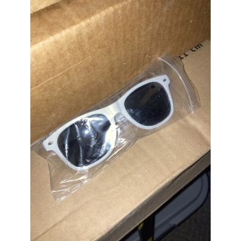 Smirnoff New Smirnoff Sunglasses Solid White With Red Logo Wayfarer Style