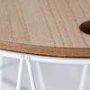 Metal Basket Height 22 cm White Metal Storage Basket Table