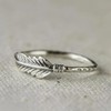 Retro Vintage Oxidized Leaf Braided Twisted Wrap Thumb Ring，Vintage vintage