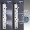 ELLO&ALLO Wall Mount Stainless Steel LED Shower Panel Tower System