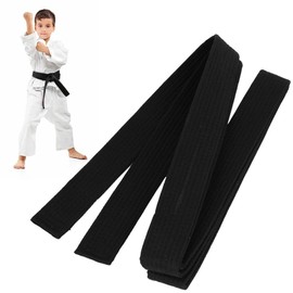 XPEX 200 cm Judo Belt Judo Karate Belt Martial Arts Karate Judo Cotton Taekwondo Belts Professional Karate Aikido Belt for Children Adults Martial Arts Belt (Black)