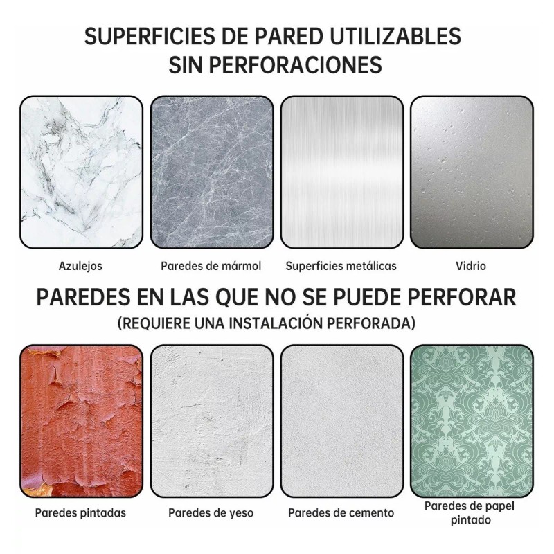 Toallero De Baño De Acero Inoxidable Negro