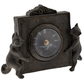 Toyo Sekisu Animal Ornament Table Clock Cat 11085