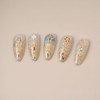 Gold Fall Nail Art Stickers 5D Embossed Geometric Bohemian Nail