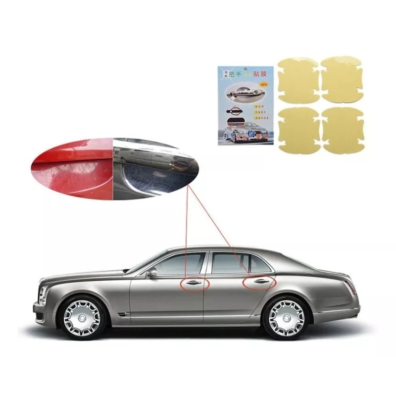 Alien Technology Set 4 Protectores Manijas Puertas Auto Universal Adherible