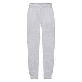 Fruit Of The Loom SS031B Pantaloni Sportivi, Bambino, Grigio (Heather Grey), 12/13 Anni ( Taglia produttore 152 cm )