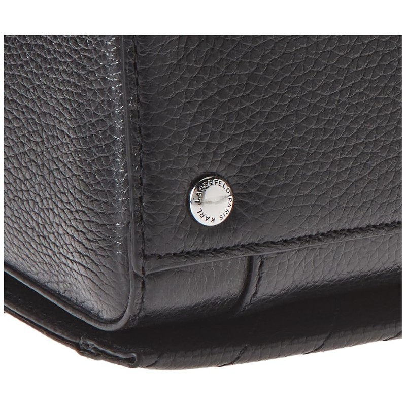 Karl Lagerfeld Paris Charlotte Satchel, BLK/Silver