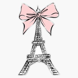 Eiffel Tower Bumper Sticker Vinyl Decal 5 inches