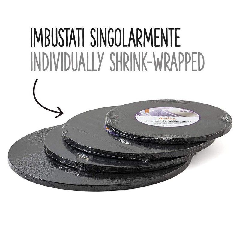 Decora 0931760 Sottotorta Tondo Nero Ø 25 X H 1,2