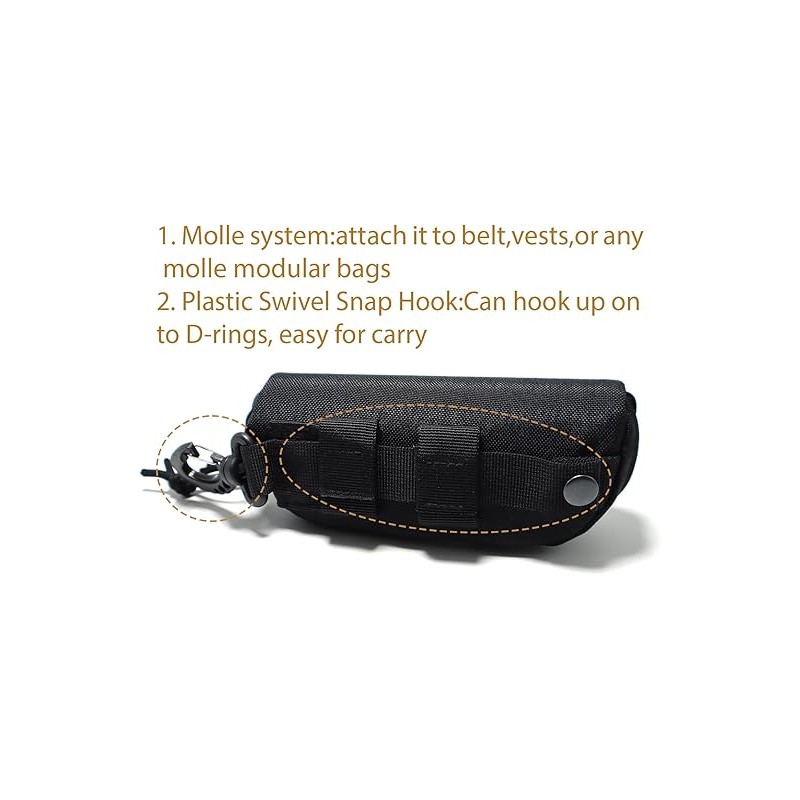 YUNCAIMAOYI Tactical Molle Glasses Case Tactical Eyeglasses Case Shockproof Sunglasses