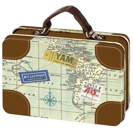 Moses Fernweh Mini Travel Case Travel Storage for Money Gifts, Metal, Multicoloured, 10.5 x 7.3 x 3.8 cm