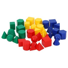 Vinco Vinco87269 40 Pieces Handy Geometric Solid, Multi-Color
