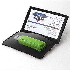 StoreSMART - USB Flash Drive & Business Card Holders - Folding - Black - 10-Pack (RPP2915-BK-FLASH-10)