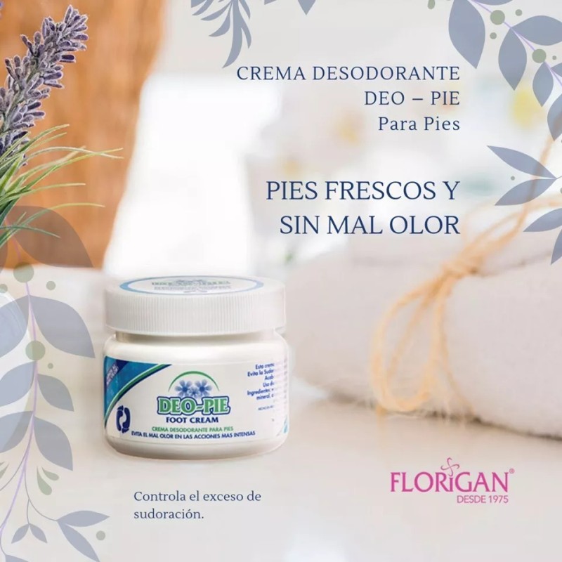 Florigan Crema Desodorante Deo-pie Florigan® 100grs. 2 Piezas