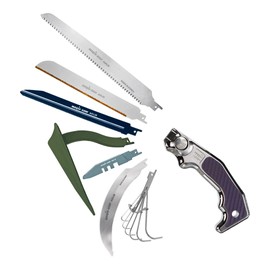 15-in-1 Multi-Tool with One-Touch Safety Lock - Professional Knife for Metal, Wood, Saw Blade, Heo, Rake, Sickle, Tungsten Carbide, Tile Glass Cutter - Outdoor, Camping, Hunting, Gardening, Hiking