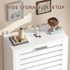 VECELO Shoe Storage Cabinet with 3 Flip Drawers, Slim Hidden