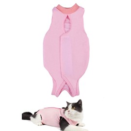 AEITPET Recovery Suit for Cat, Pet Protection Clothing, Recovery Suit Vest, Prevent Licking After Surgery, Weaning and Keep Warm Recovery Cloth Suit for Cats and Dogs (S, Pink)