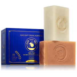 Ancient Greek Remedy Ancient Greek Remedy Organic Face and Body Soap Bars for Dry, Normal and Sensitive Skin. Gentle Wash Treatment for Acne, Eczema, Psoriasis, Dark Spots and Rosacea With soap Holder (2)