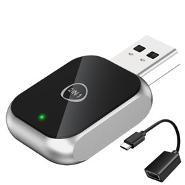 Android Auto Wireless Adapter Carplay - 2 in 1 Wireless Android Auto Car Adapter & Car play, Stable Control No Delay [2025 Upgraded] Silver