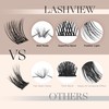 LASHVIEW Lash Clusters 144 Pcs Cluster Lashes DIY Cluster Eyelash