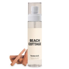 Homesick Linen & Room Air Freshener Spray, Beach Cottage - Non-Toxic Odor Eliminator for Home & Bathroom - Long Lasting Linen Spray for Bedding, Pillows & Sheets - Natural Guest Bedroom Essentials