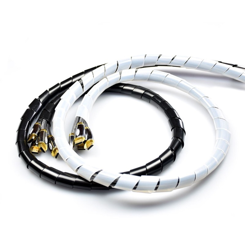 Spiral Binding/Band - Clear-White Cable Tidy Wrap Large (1meter/3.3ft) (Natural,