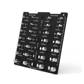 HFM Thread Checker, Bolt and Nut Identifier Gauge, Bolt and Screw Size Thread Gauge, Nut and Bolt Thread Checker Standard and Metric with Aluminum 6061 Board and SUS 304 Bolt